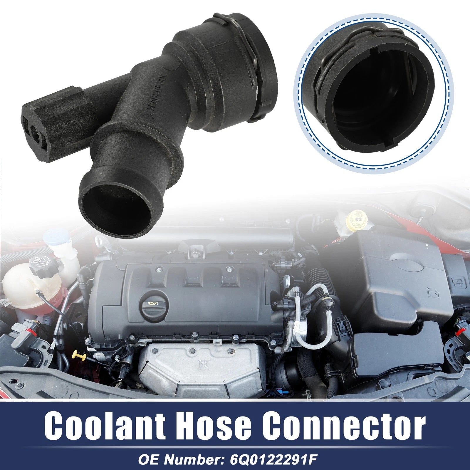 Radiator Coolant Hose Flange Replacement for Volkswagen Golf Jetta (2010–2018)