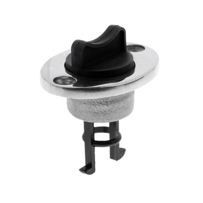 2X Boat Bungs for Transom (Chrome Base, Coarse Thread)