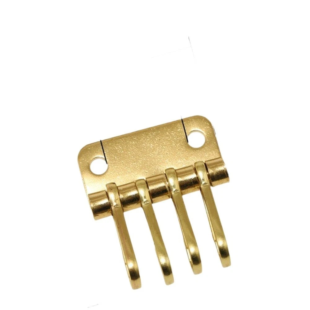 Multi Slot Key Holder for Leather Bag Personalization (Brass, Rivets)