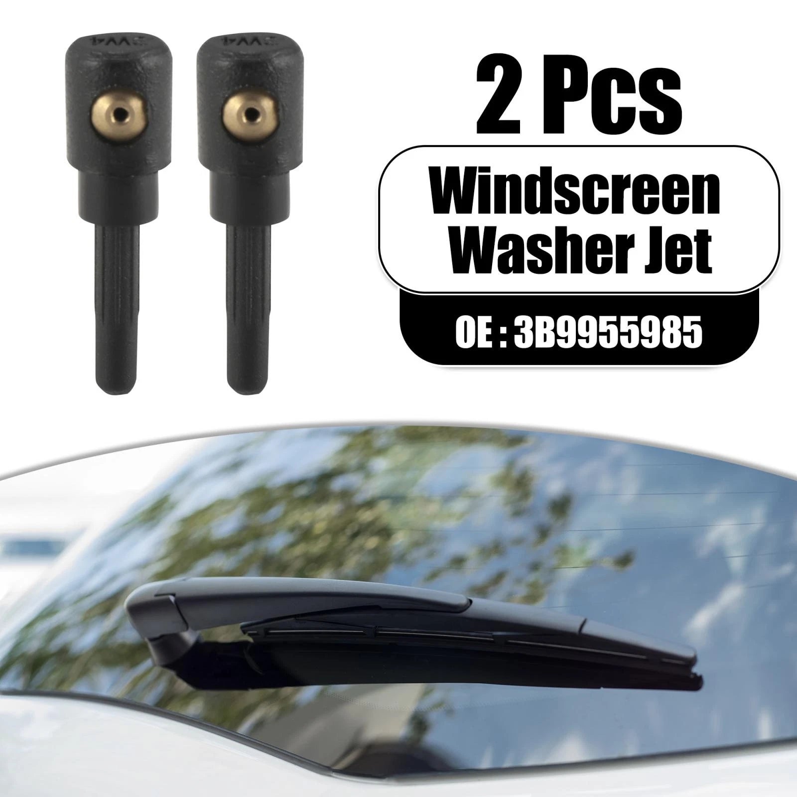 Rear Windscreen Washer Jet Replacement Set for Volkswagen Tiguan (2011–2017)