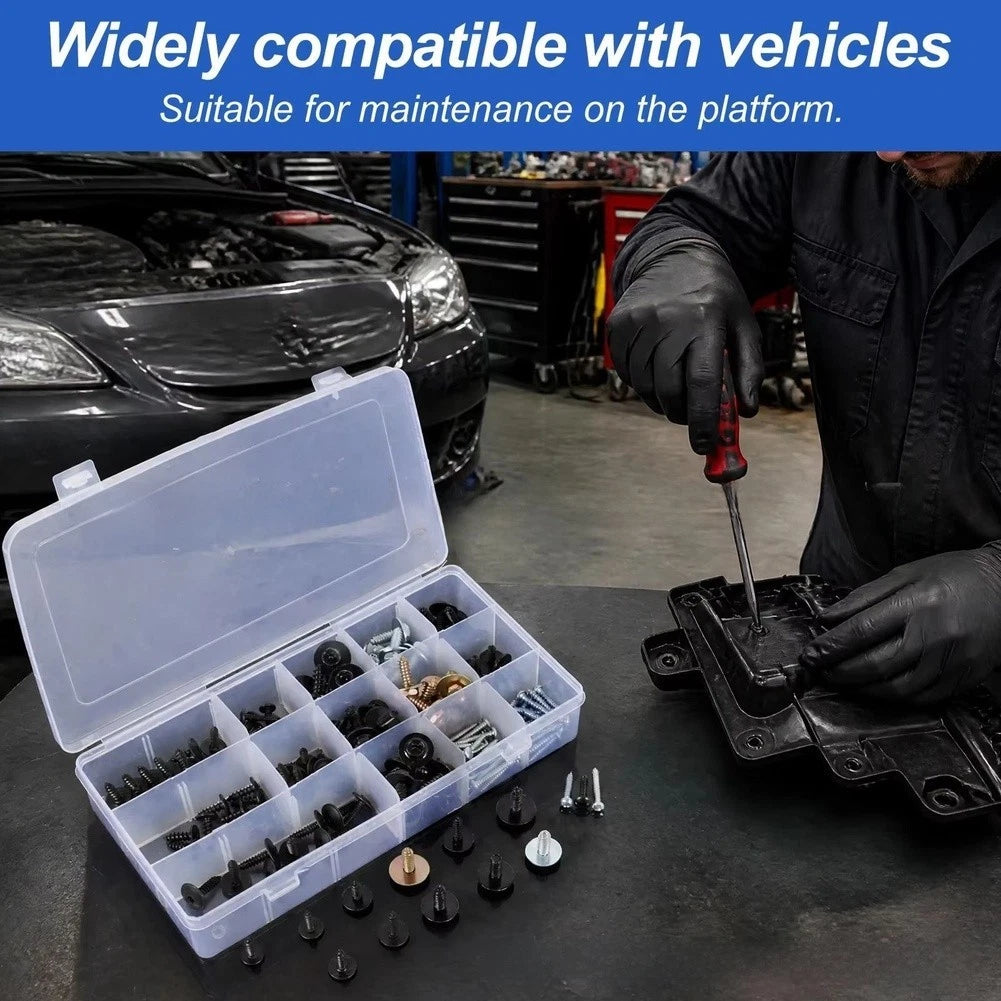 160PCS Bumper Hood Retainer Clip Kit for Universal Applications