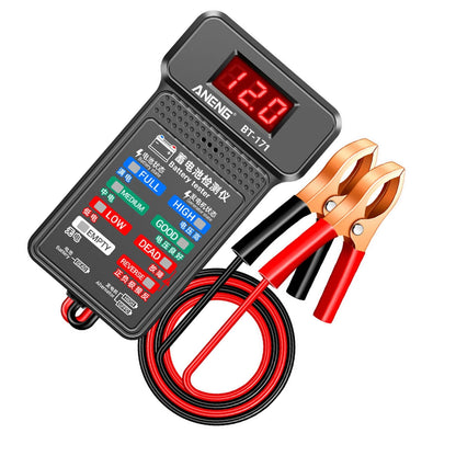 12V BT-171 Battery Tester Gauge for Universal Vehicles (LED)