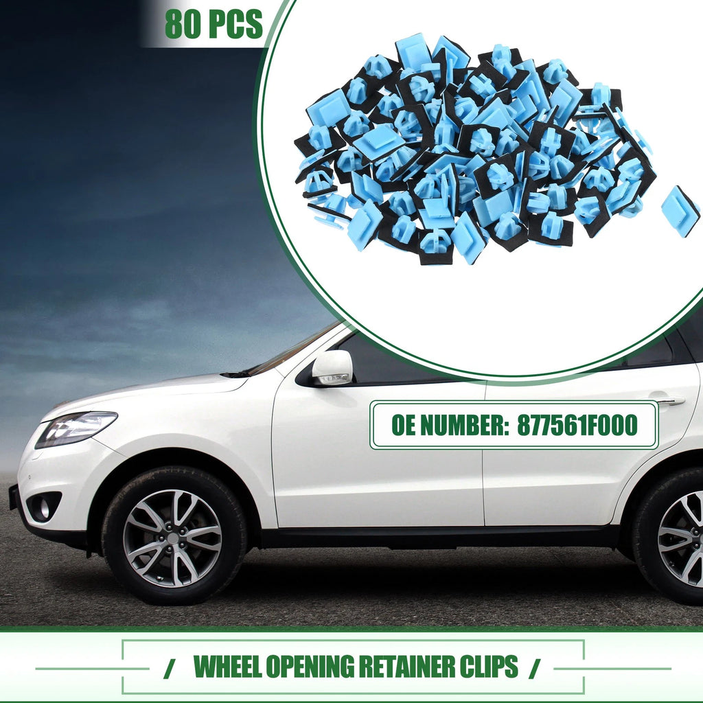 Wheel Opening Retainer Clips for Hyundai Santa Fe (2013–2021) 80 Pc