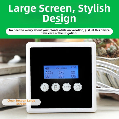 Dual Pump Irrigation Device with Smart Timer and LED Display for Indoor Use