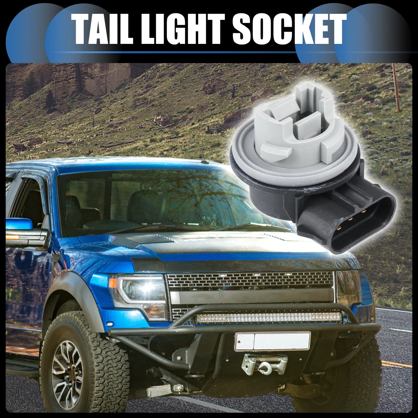 2X Tail Light Socket No.F1TZ-13411 for Ford Mustang Focus