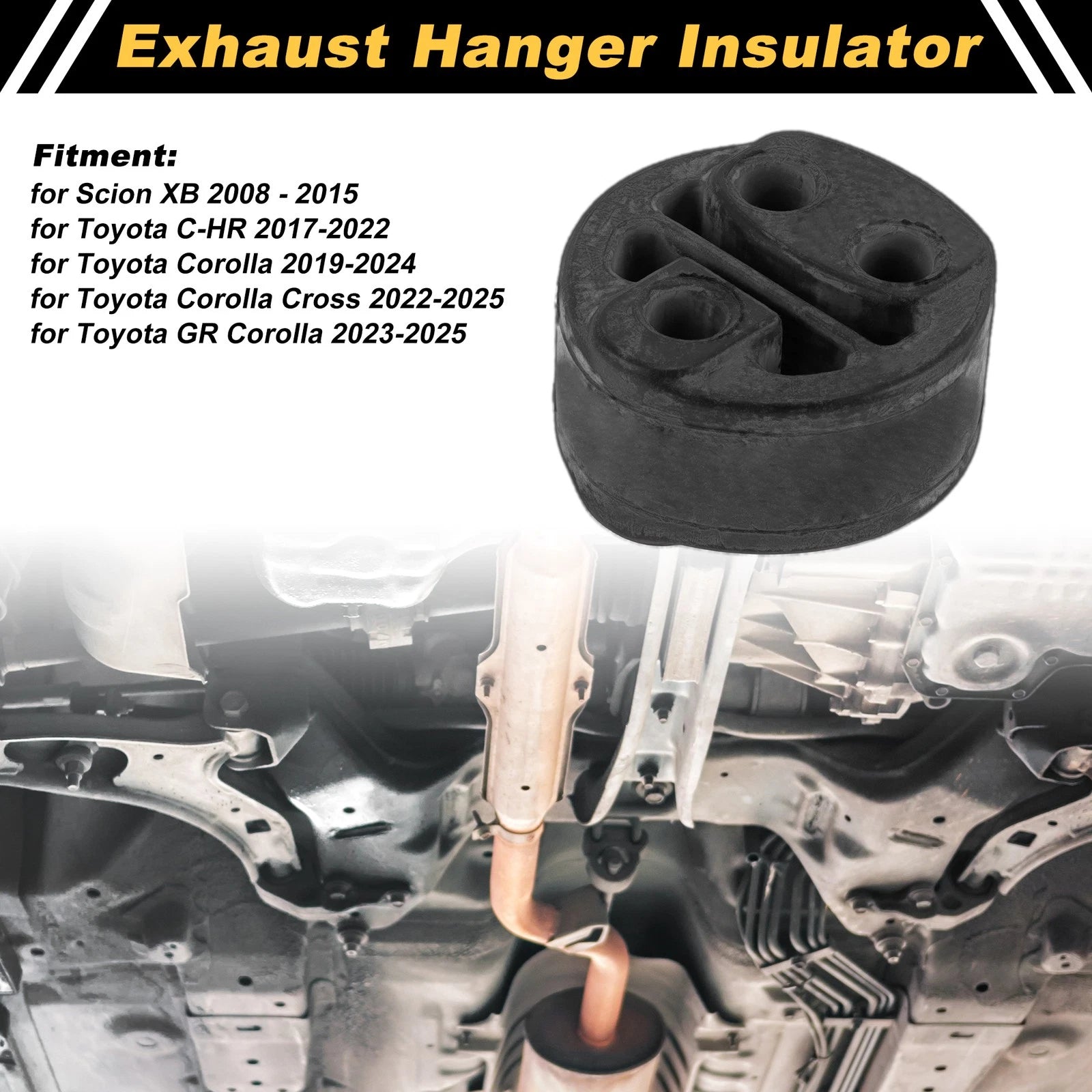 Exhaust Muffler Hanger for Scion XB (2008–2015) Replacement Black