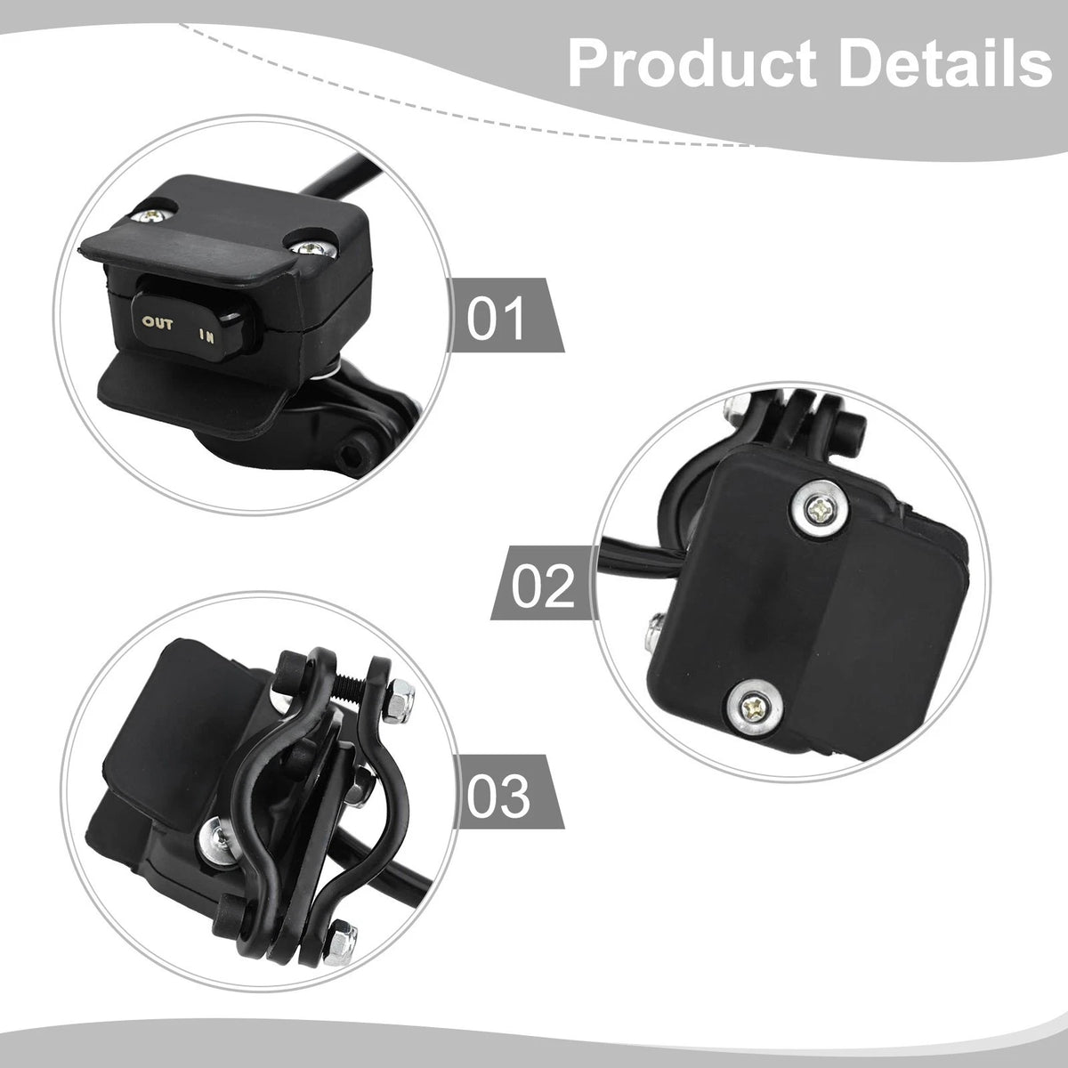 Rocker Control Switch for ATV UTV Front Placement Design