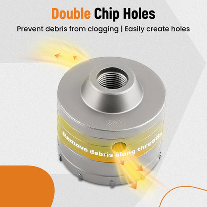 6PCS Concrete Hole Saw Kit 5 Inch for SDS Plus Drill Bits