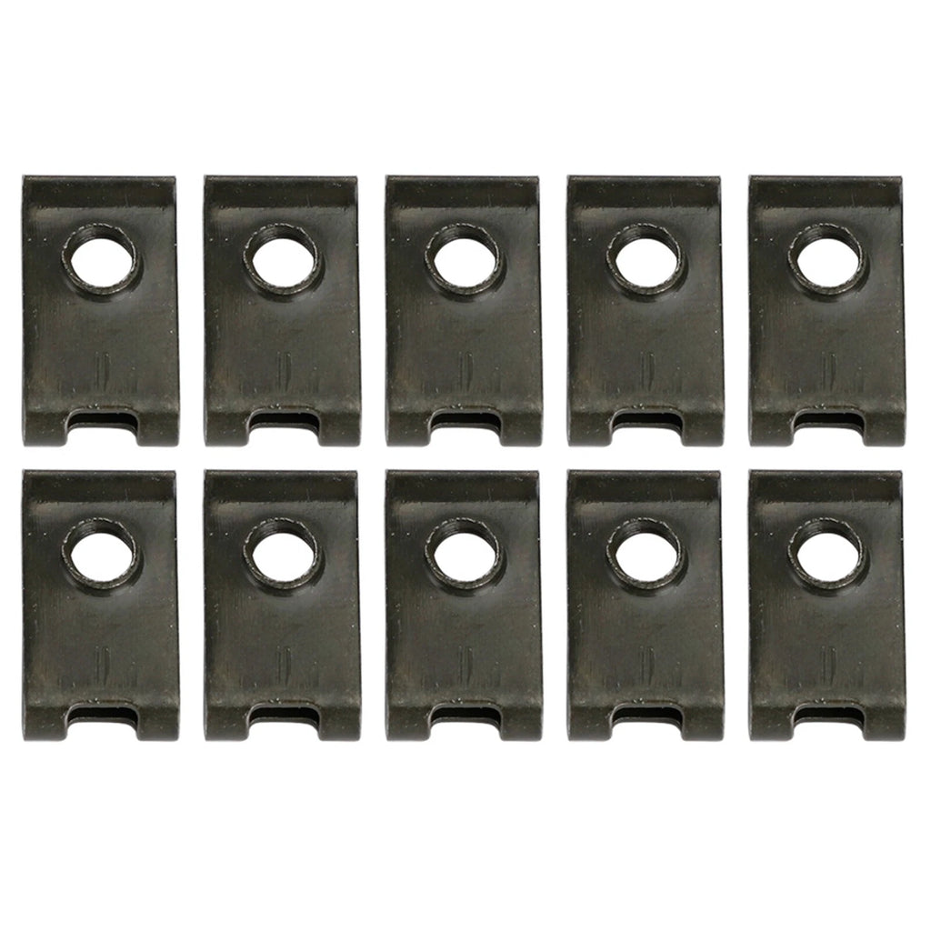 Set of 10 Zinc Plated Spring Spire C Clips U Nuts for M5