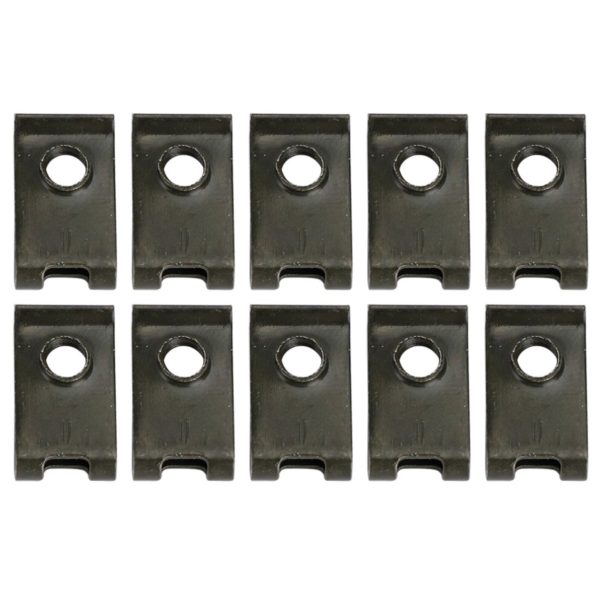 Set of 10 Zinc Plated Spring Spire C Clips U Nuts for M5