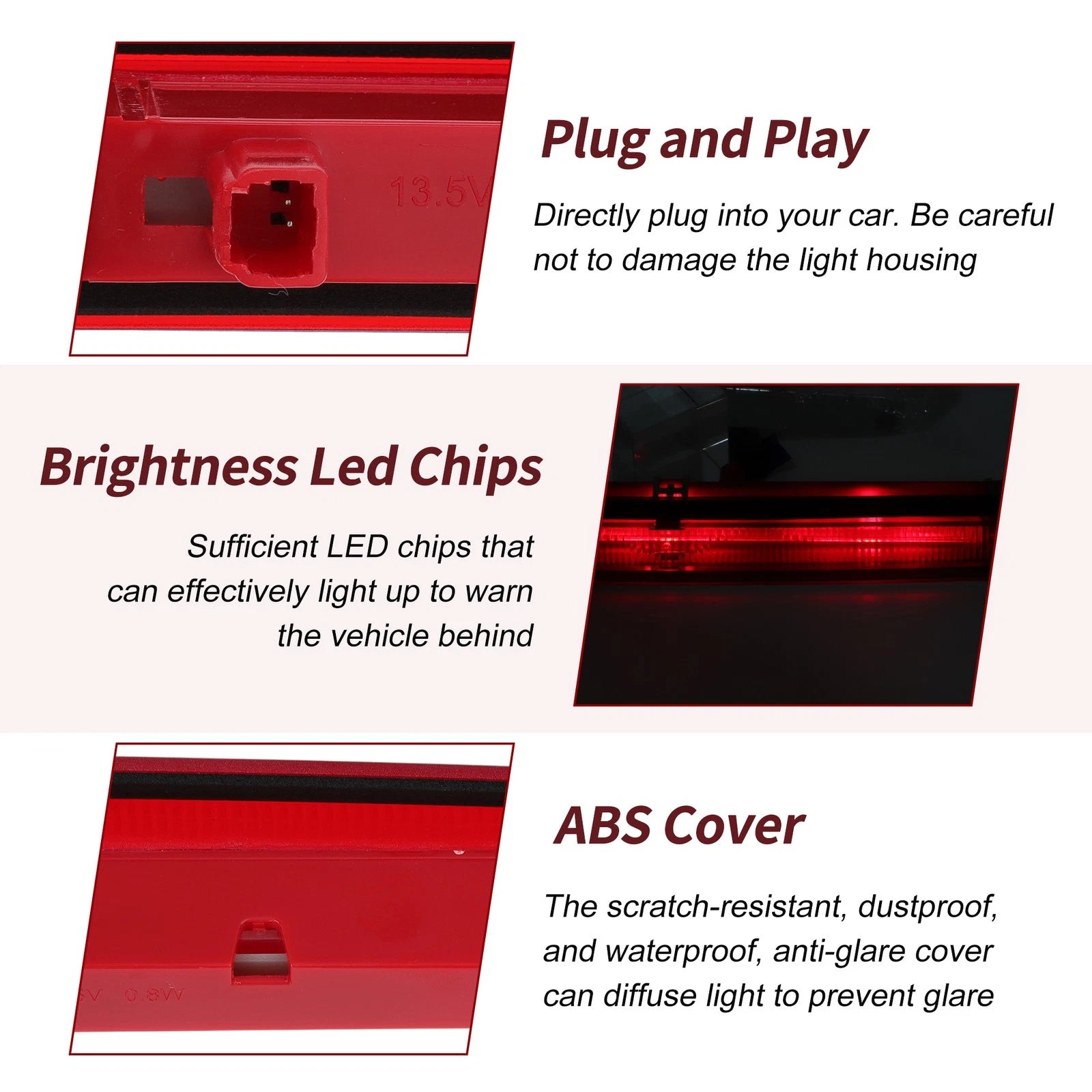 LED Third Brake Light for Ford Escape (2013–2019) No.CJ5Z13A613B