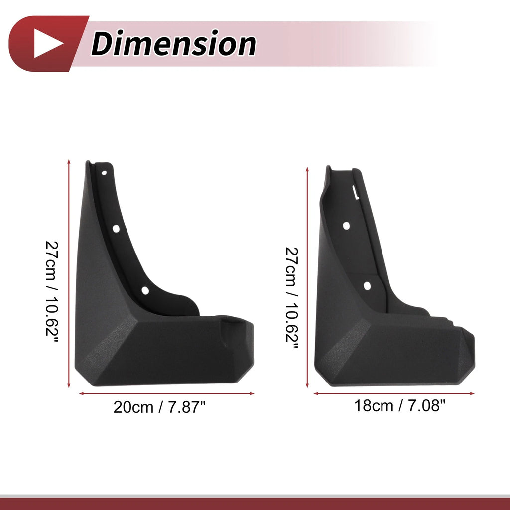 Mud Flaps Splash Guards 1 Set for Hyundai Kona (2023–2024)