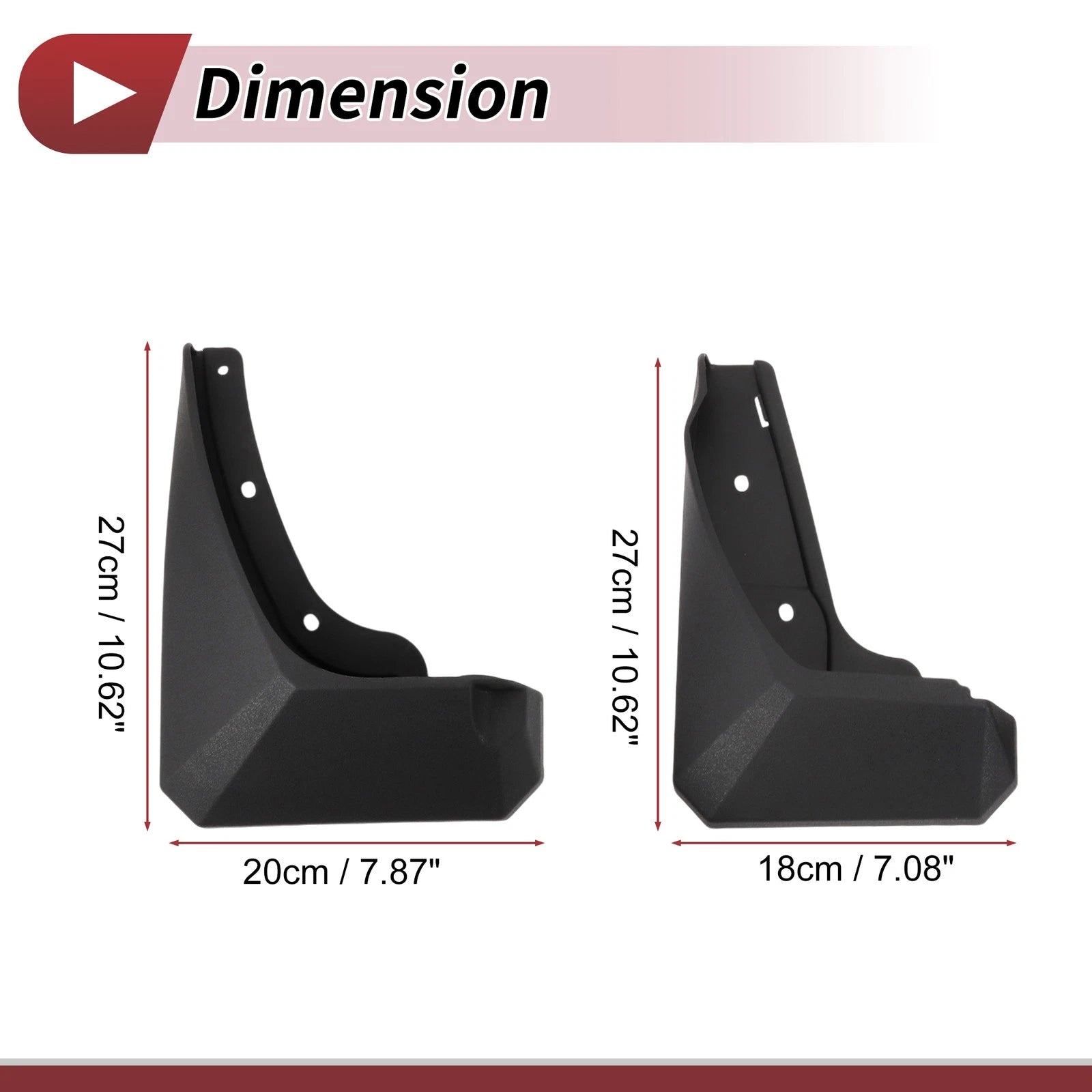 Mud Flaps Splash Guards 1 Set for Hyundai Kona (2023–2024)
