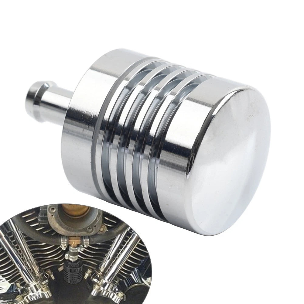 Universal Vented Engine Motor Breather Canister For Harley Custom Application
