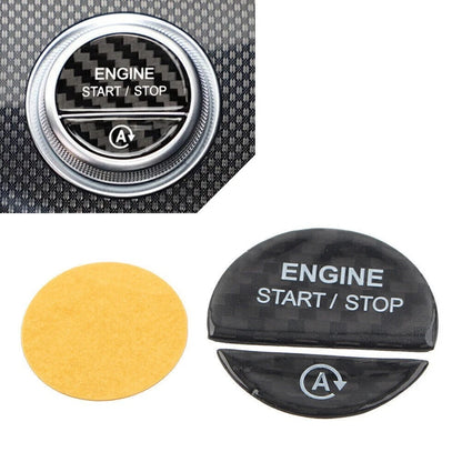 Black Engine Start Stop Button Cover for Mercedes Benz C Class (2022–Present)
