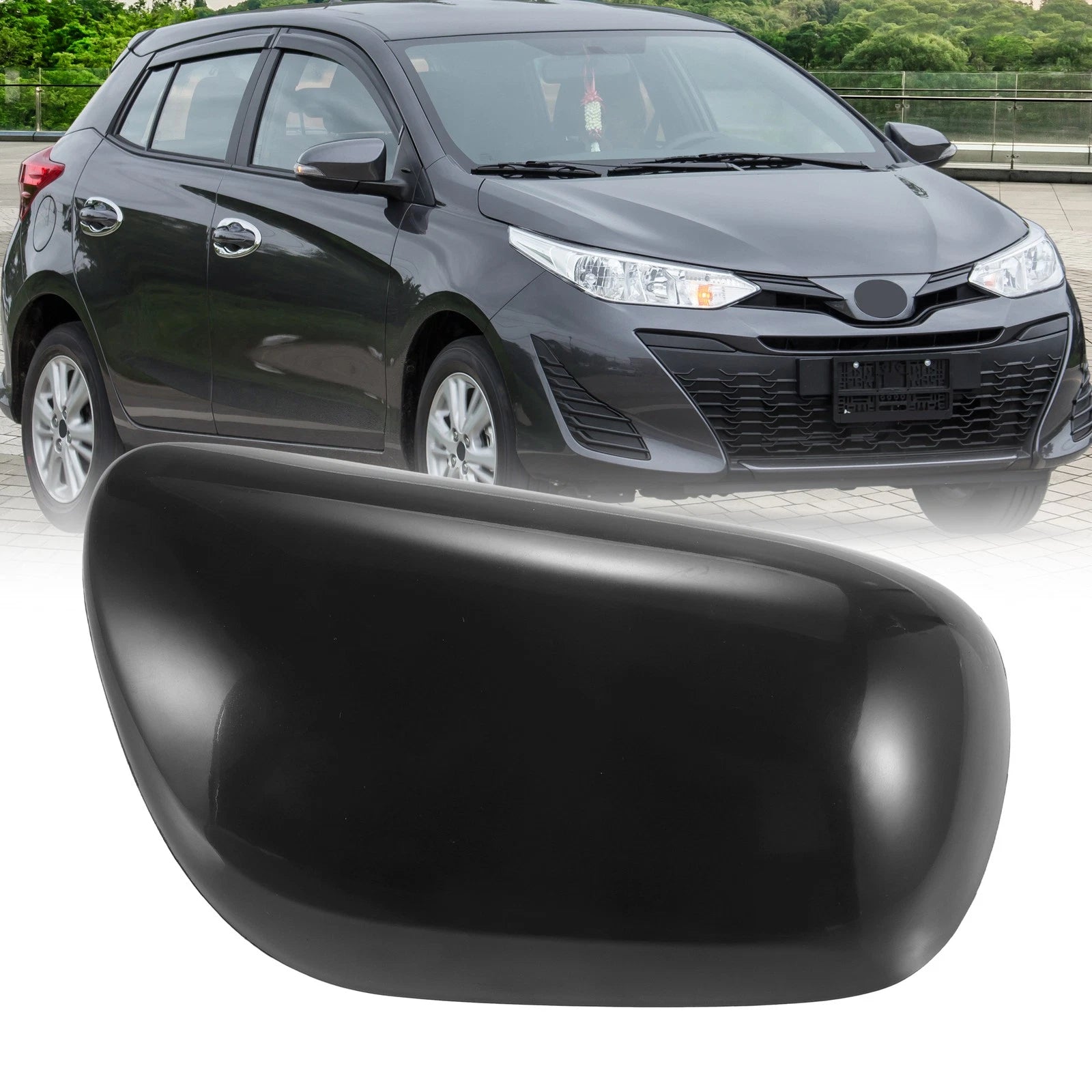 Right Side Door Mirror Cover Cap Replacement for Toyota Yaris (2008–2013)