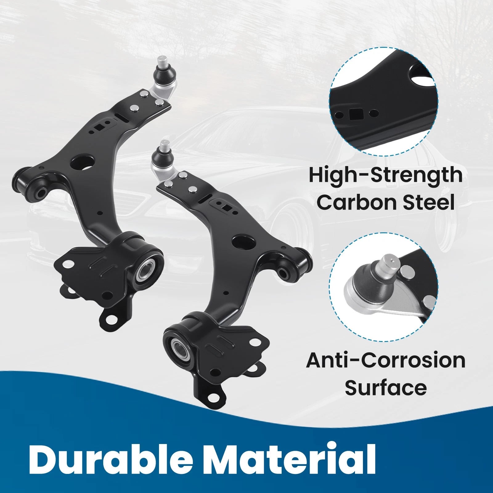 2X Front Lower Control Arms for Lincoln MKC (2015–2019) EJ7Z3079A EJ7Z3078A