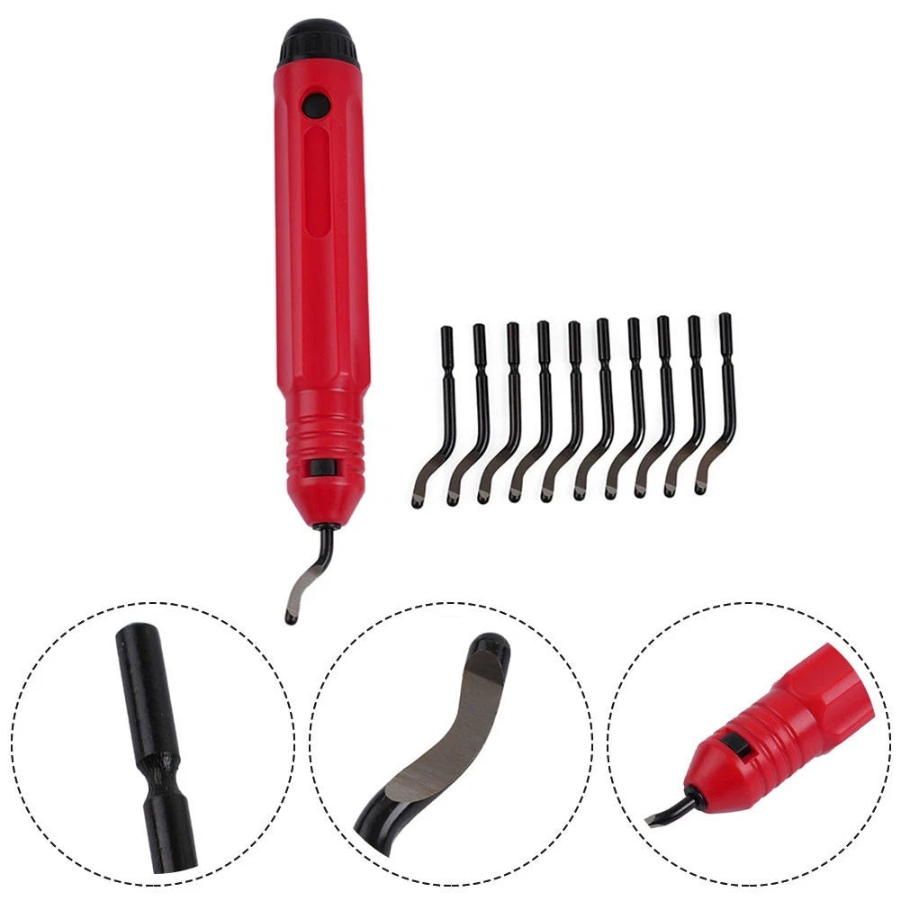 11 Pcs Burr Handle Deburring Blades for Metalworking