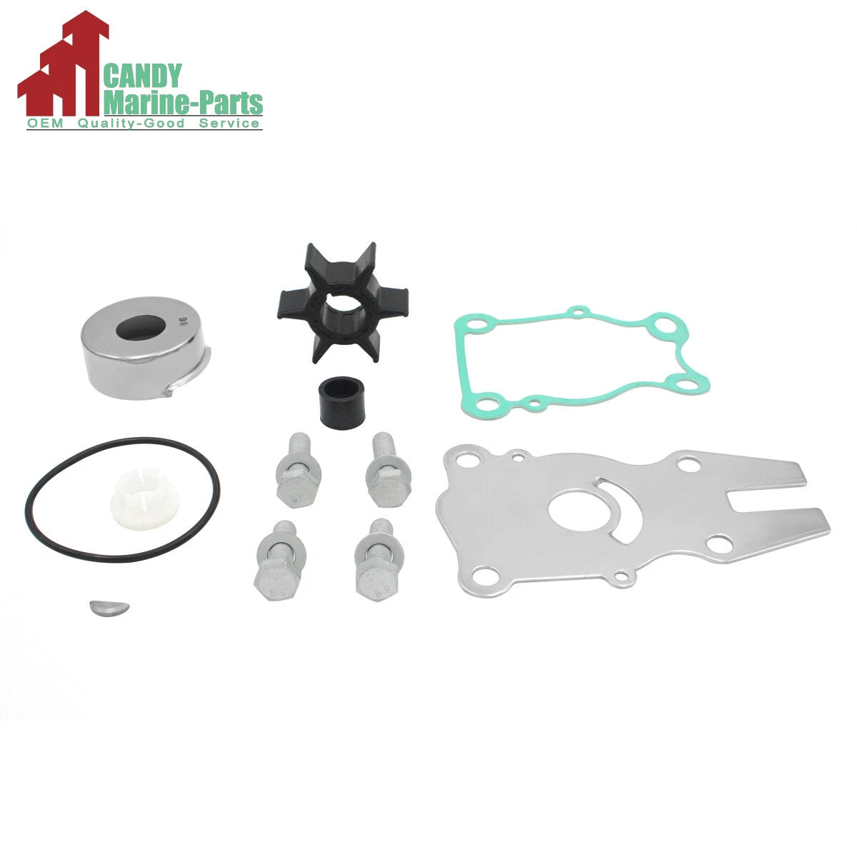 Water Pump Impeller Repair Kit for Yamaha Outboard (63D-W0078-01-00)