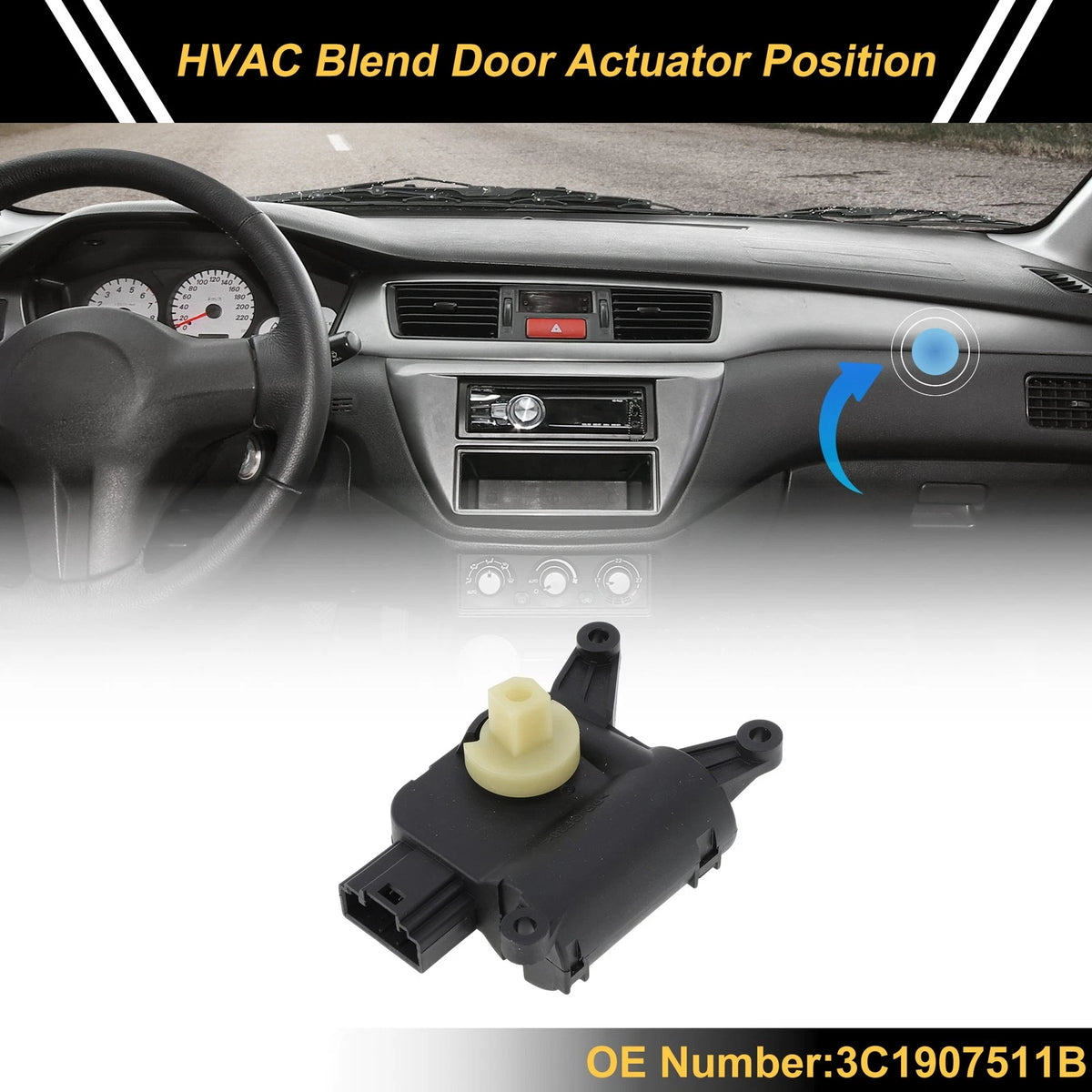 HVAC Heater Blend Door Actuator Replacement for Volkswagen Passat (2009–2012)