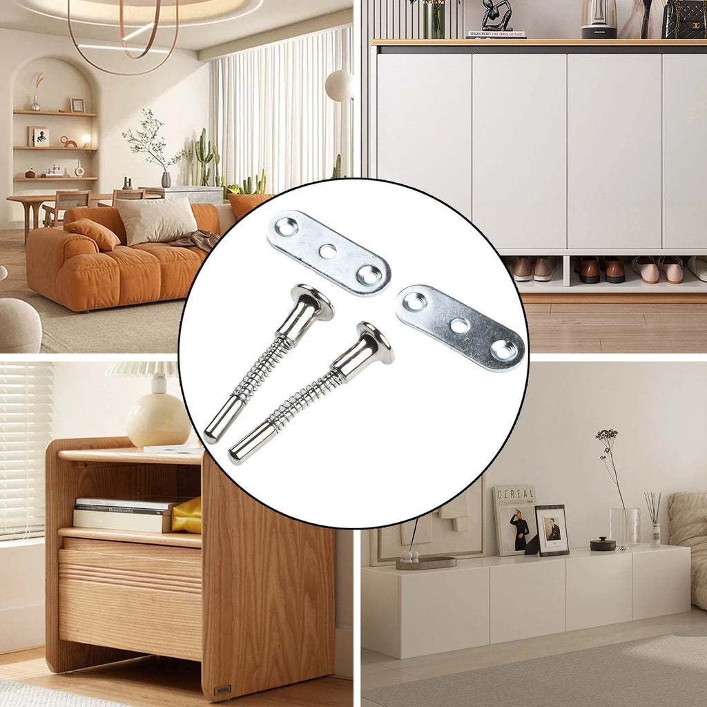 2pc Set Iron Plunger Latches for Beds and Cupboards
