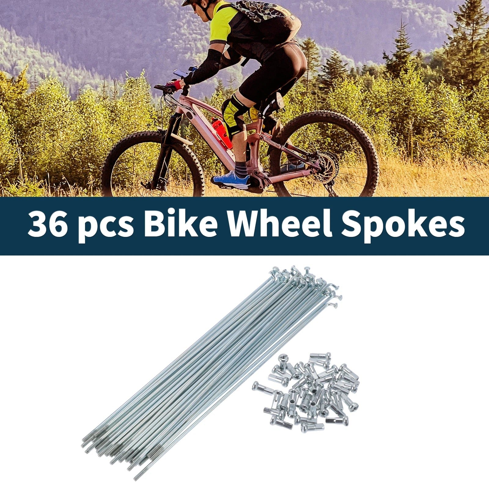 Bicycle Spokes Nipple Set 45 Steel Galvanized for Universal (All Years)