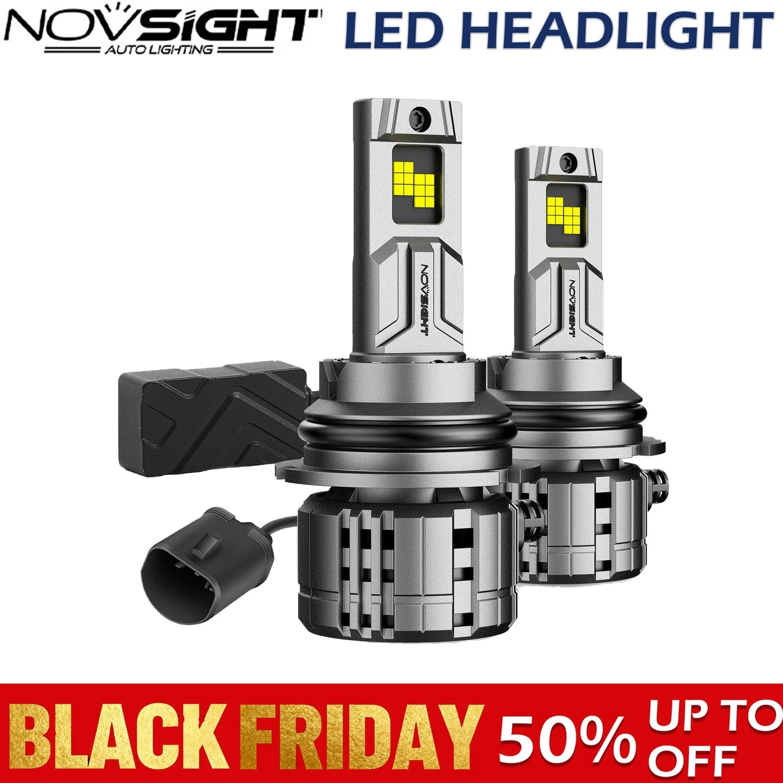 2X 9007 HB5 LED Headlight Bulbs for