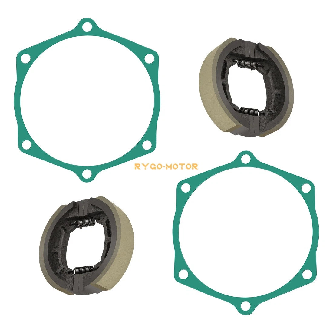 Set of 4 Brake Shoes w/ Springs for John Deere 650 670 Tractors