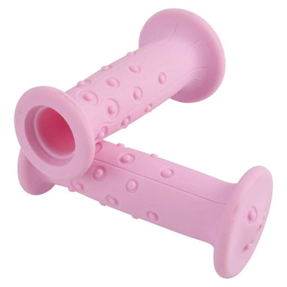 Kids Bike Handlebars Grip Rubber Black and Pink