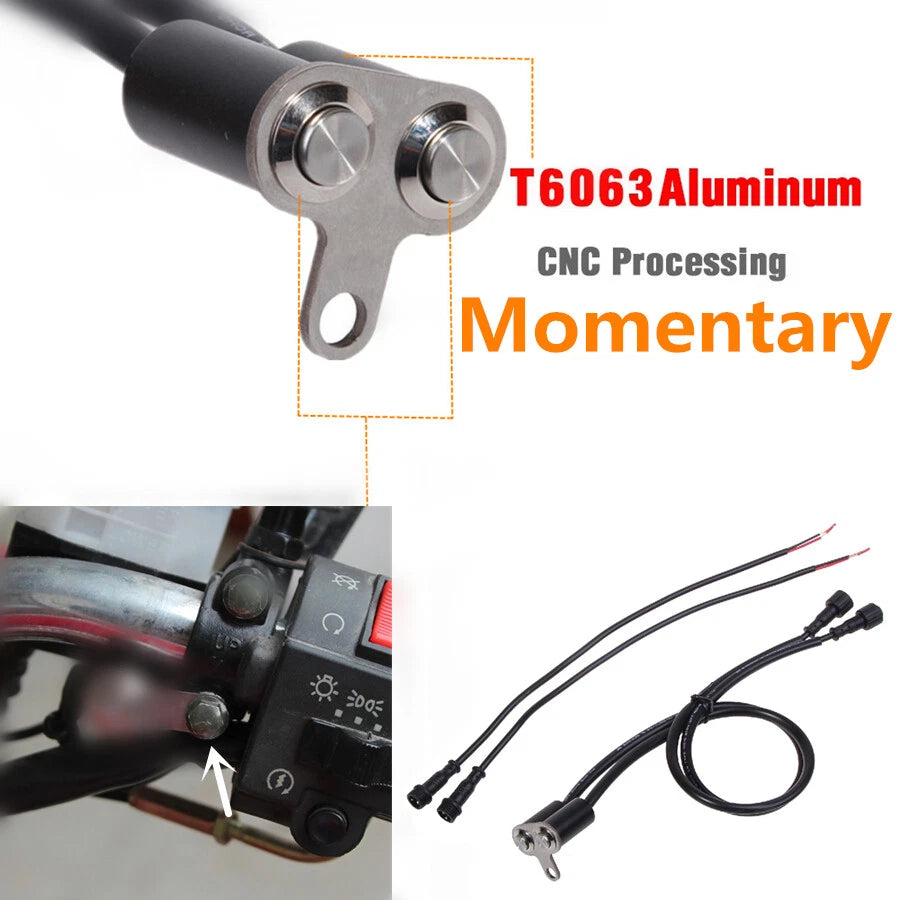 CNC Dual Momentary Push Button Switch for Motorcycle (LED)