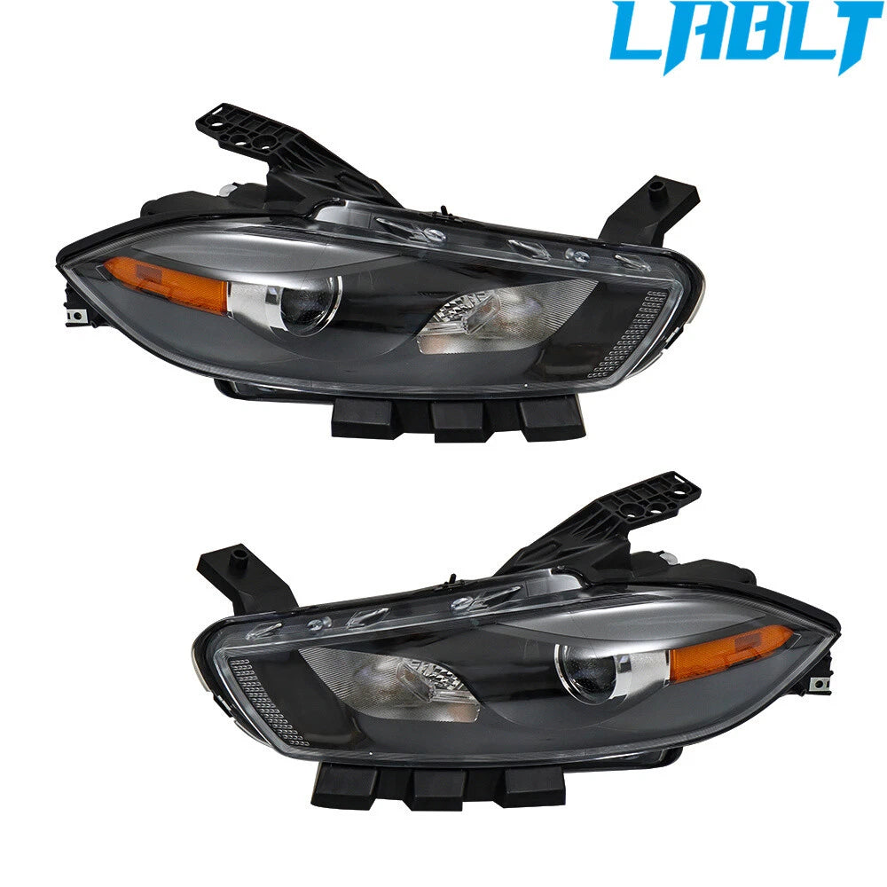 Set of 2 Halogen Headlights for Dodge Dart (2013–2016) LABLT
