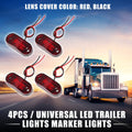 LED Trailer Marker Lights 24V Waterproof Red 4 Pack for Universal Trailer
