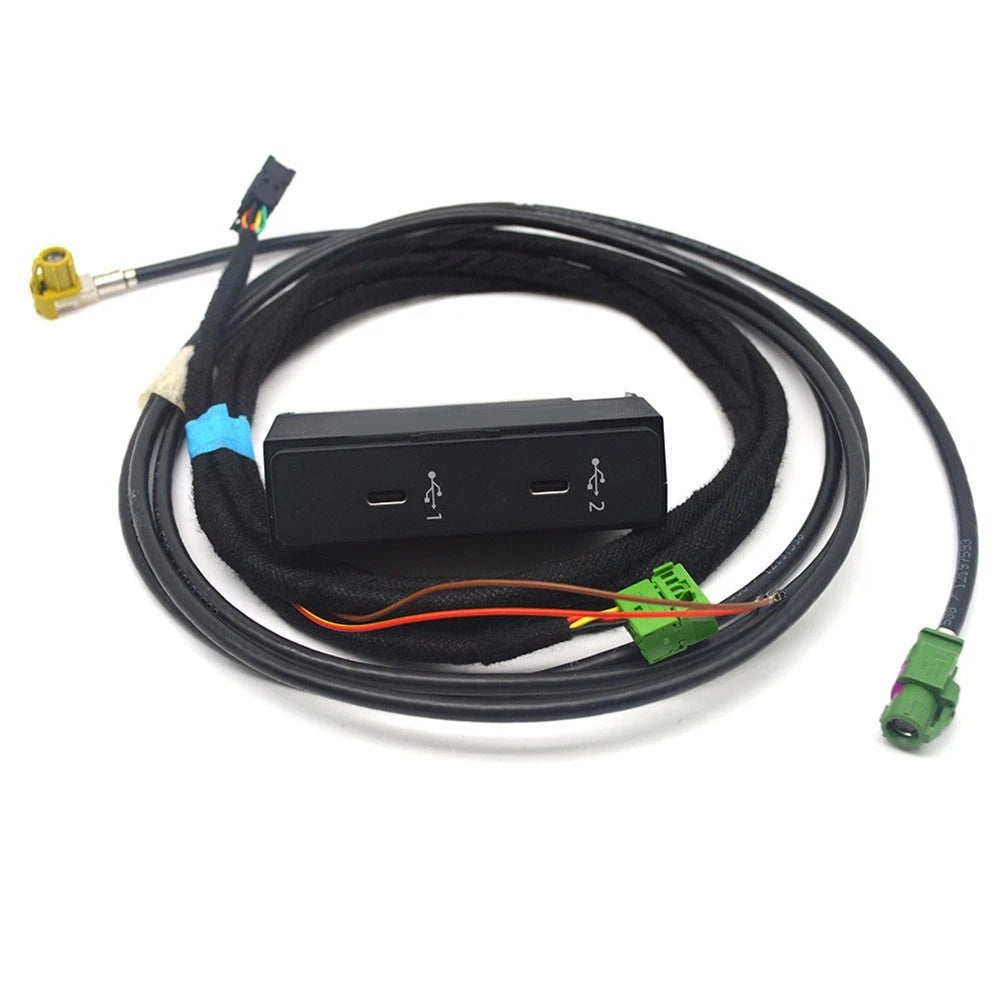 Car Type C Adapter for Audi Q3 (Dual Interface USB, Phone Audio)