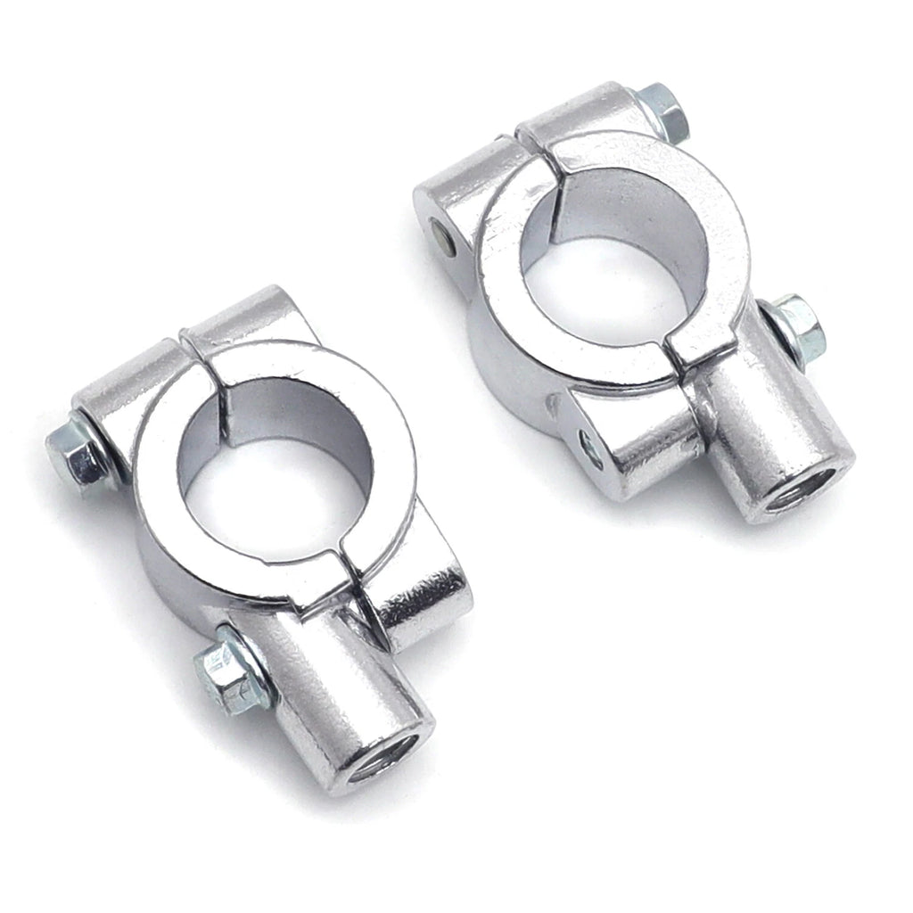 Chrome 1" 25mm Handlebar Mirror Thread Mount Clamp for Motorcycle