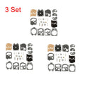 Set of 3 Carburetor Gasket Repair Kit for Husqvarna 50R/26LC (WA & WT K10-WAT)