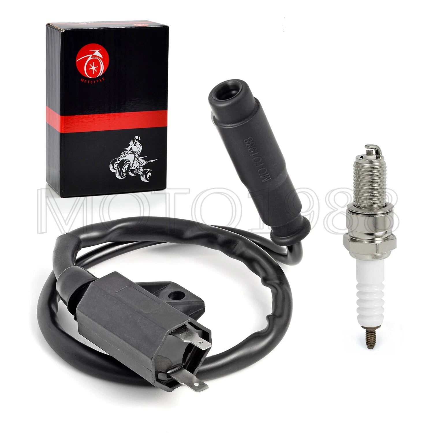 Ignition Coil Set for Kawasaki Teryx 750 KRF750 4x4 (2008) + Spark Plug + Cap