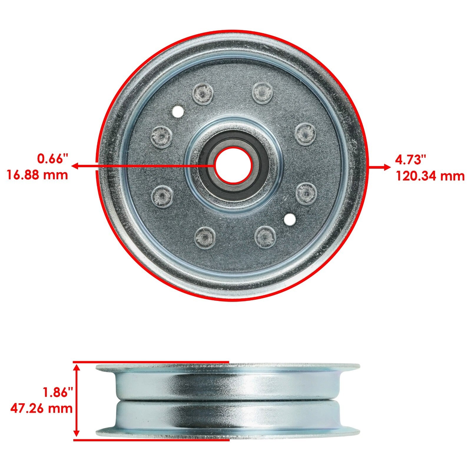 Deck Idler Pulley Replacement for John Deere Z425 Z435 Z445 EZtrak (2009–2016)