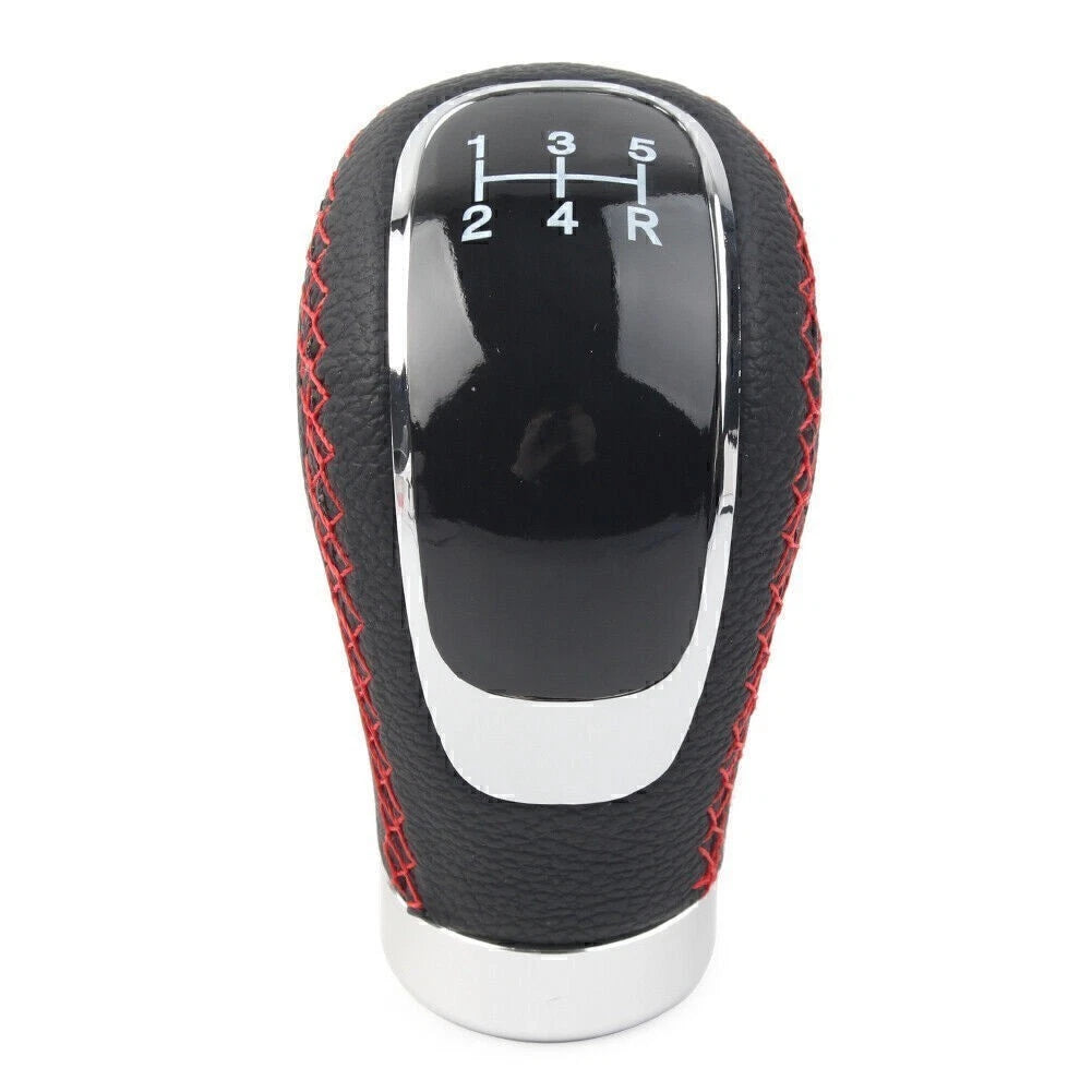 5 Speed Leather Manual Gear Shift Lever Head for Universal Cars