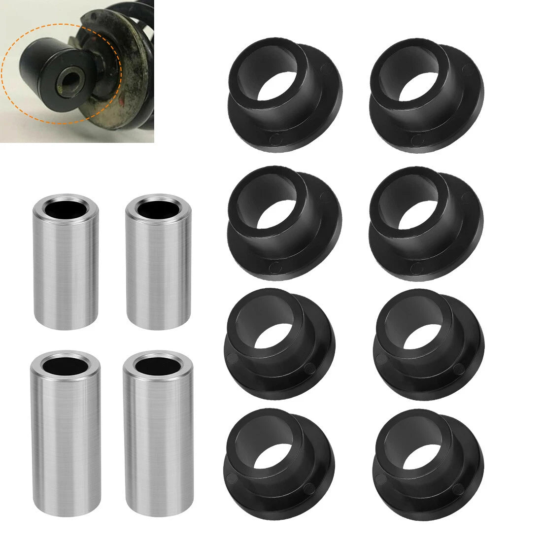 Front Shock Bushing Sleeve Kit for Polaris Sportsman 550 850 1000 (2008–2023)