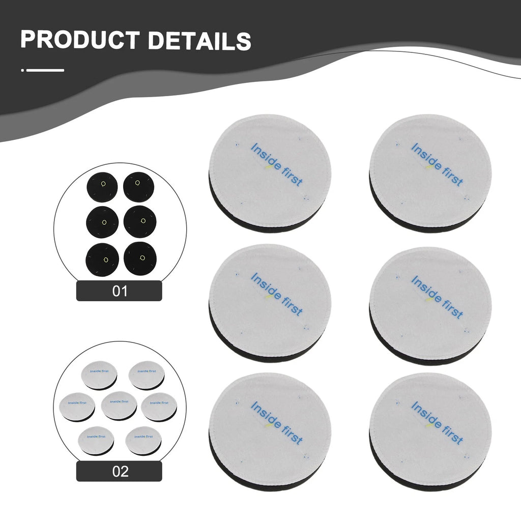 6X Replacement Cotton Filter Elements for Handheld Vacuum Cleaners