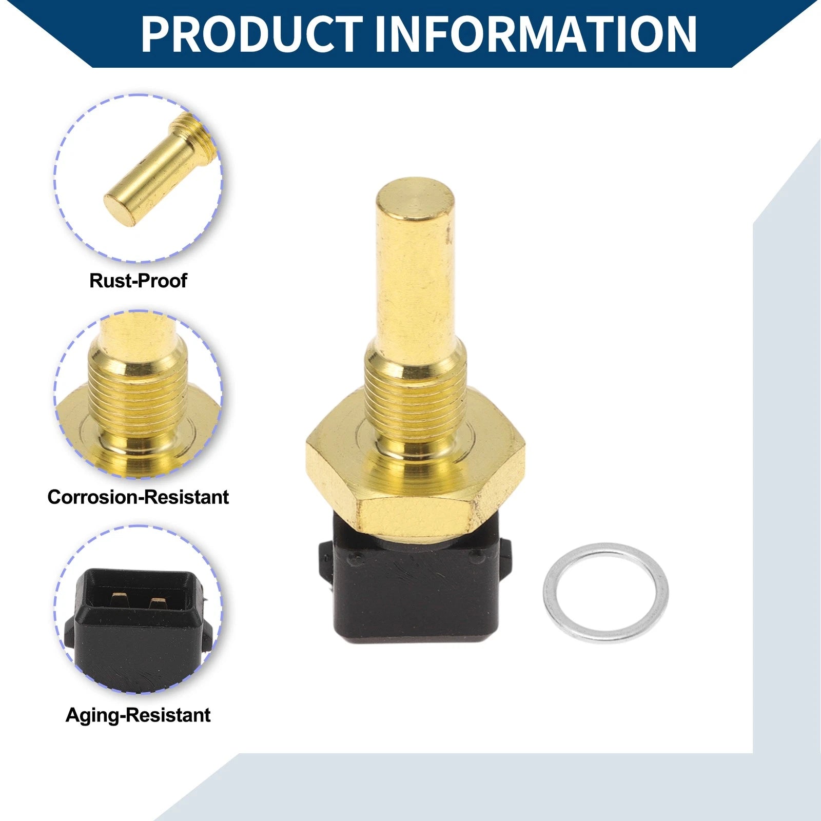 Engine Coolant Temperature Sensor for Audi Volkswagen Water Temperature (2000–2015)