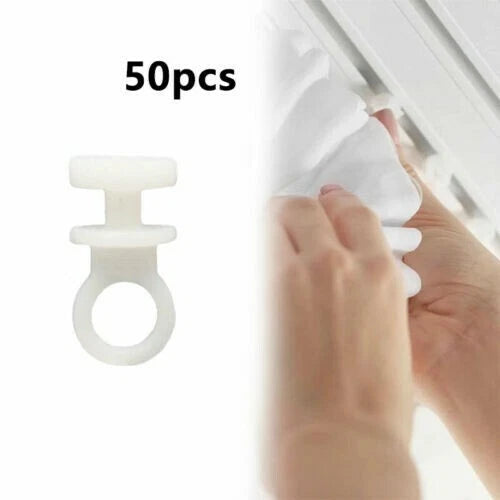 50x Nylon Curtain Track Hooks for Camper Van Motorhome Caravan Boat