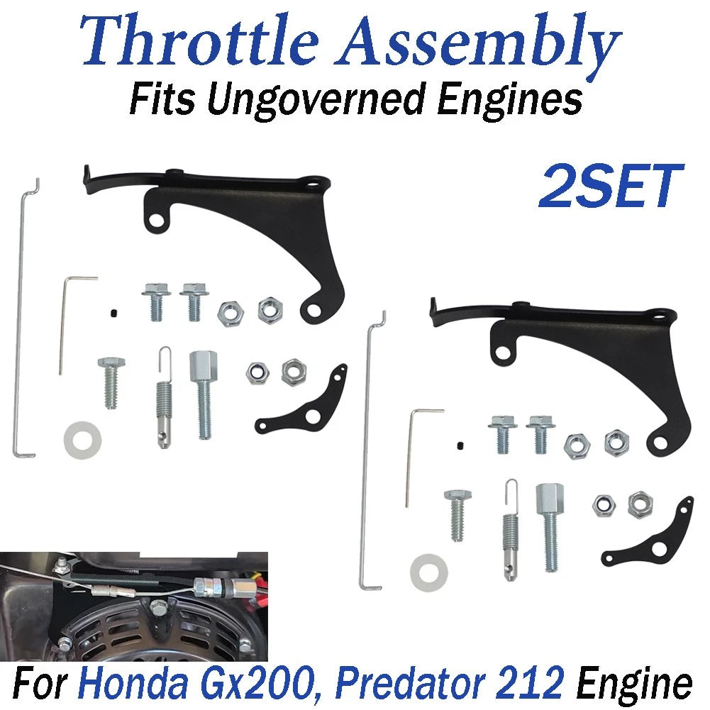 Throttle Assembly Set of 2 for GX200 Predator 212 Ungoverned Engines