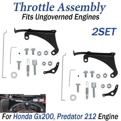 Throttle Assembly Set of 2 for GX200 Predator 212 Ungoverned Engines