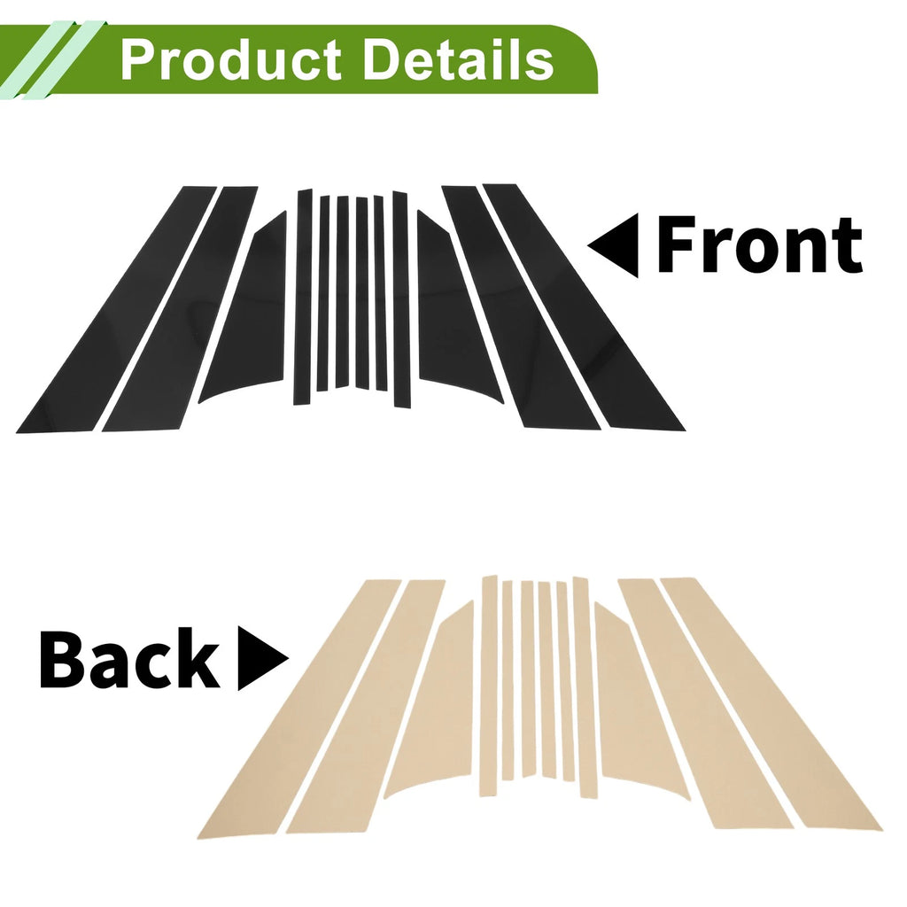 12 Pcs Door Pillar Window Trim Replacement for BMW 2-Series (2016–2019)