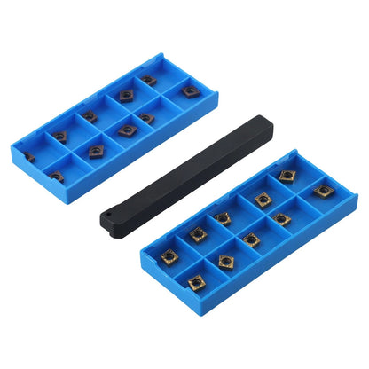 20pcs CCMT060204 Inserts + SCLCR 1010H06 Turning Tool Holder