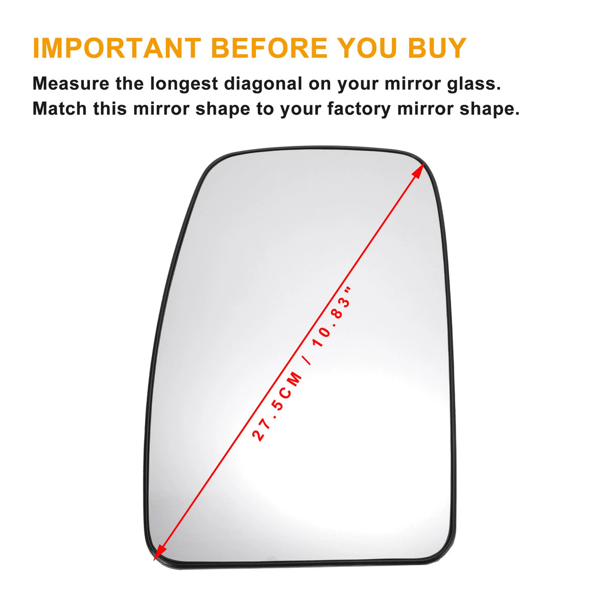 Left Side Heated White Mirror Glass for Nissan Opel Renault