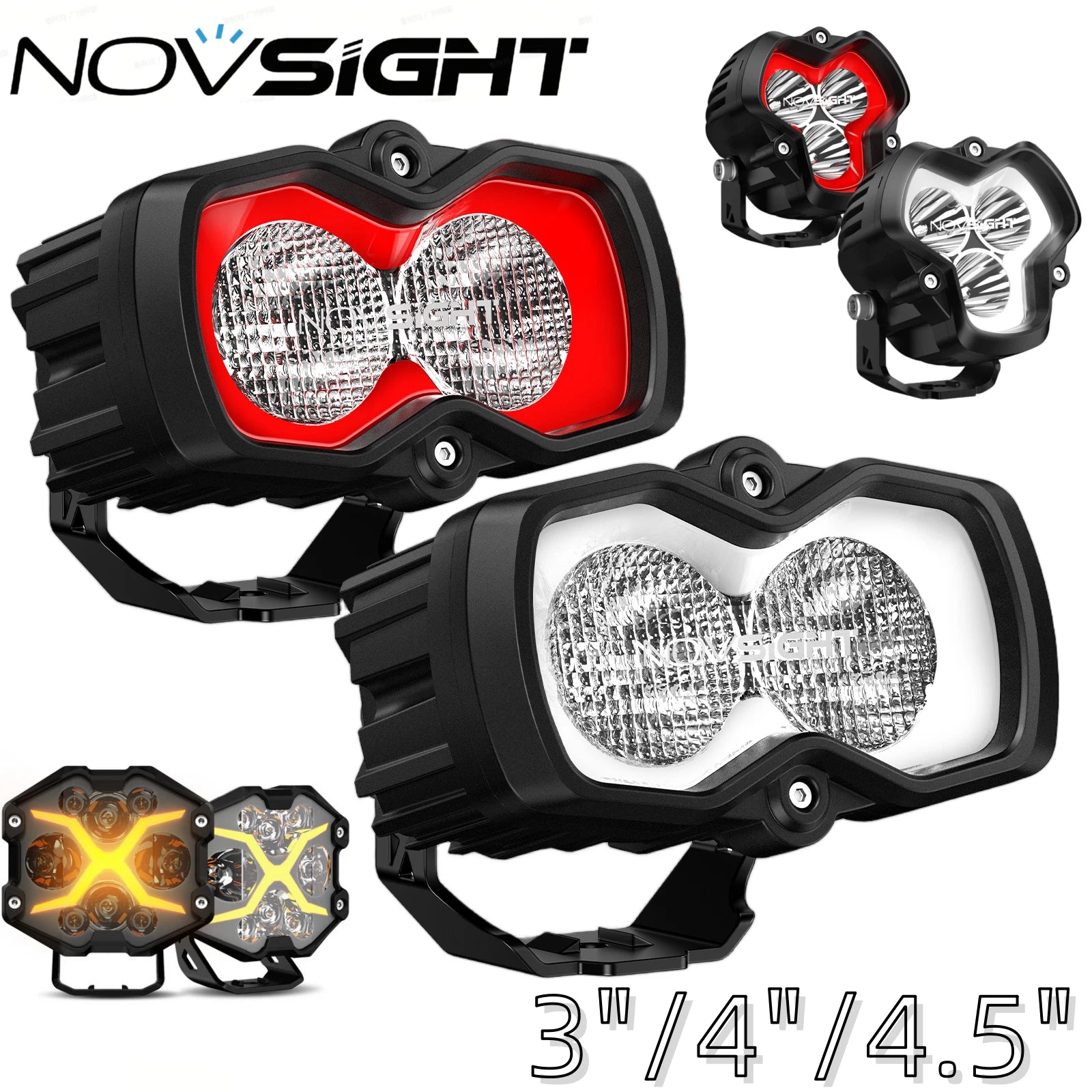 LED Pod Work Light for Jeep Truck (3"/4"/4.5")