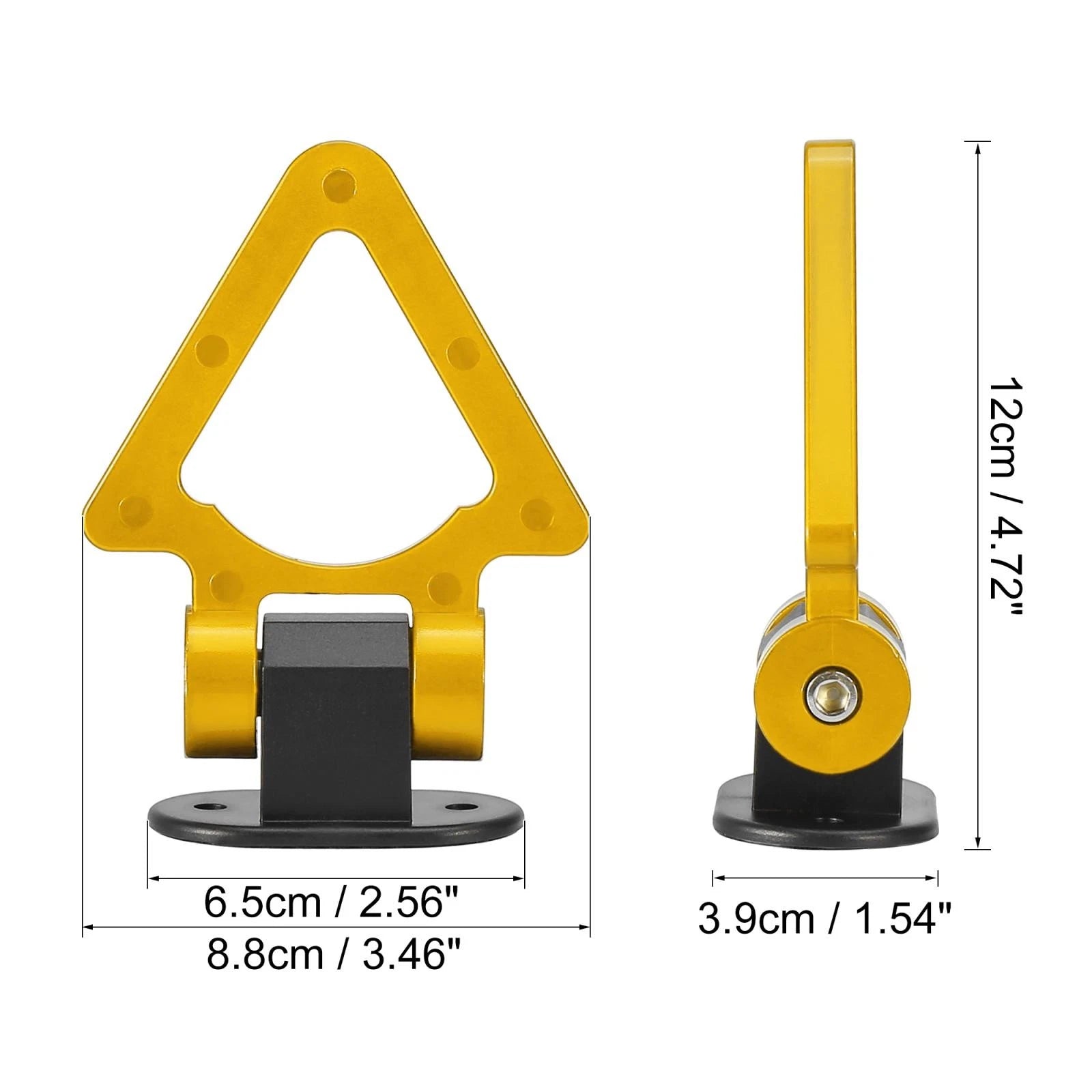 Tow Hook Decor Set Gold Triangle for Universal Car Bumper Trailer Trailer