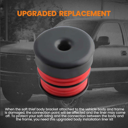8x Silicone Body Mount Bushings Kit for Ford Super Duty F250 (2008–2016)